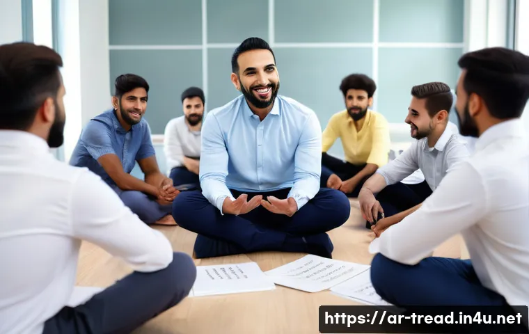 독서지도사 실기시험 체크포인트 - A professional Arabic male reading coach in a modern classroom setting, attentively practicing activ...