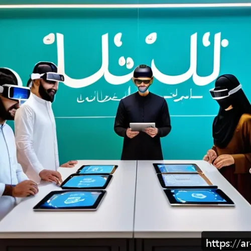 독서지도사 업무 효율 높이기 - A modern Arabic classroom setting featuring a diverse group of adult Arabic-speaking trainees using ...