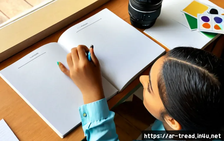 Home 15 독서지도사 강의 제작 방법 - Photorealistic overhead view of an Arab female reading instructor in modest professional attire desi...